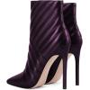 imageFSJ Women Fashion Ankle Boot Sexy Pointed Toe Stiletto High Heel Side Zipper Dressy Short Booties Size 415 USPurple