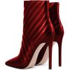 imageFSJ Women Fashion Ankle Boot Sexy Pointed Toe Stiletto High Heel Side Zipper Dressy Short Booties Size 415 USRed