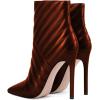 imageFSJ Women Fashion Ankle Boot Sexy Pointed Toe Stiletto High Heel Side Zipper Dressy Short Booties Size 415 USReddish Brown