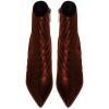 imageFSJ Women Fashion Ankle Boot Sexy Pointed Toe Stiletto High Heel Side Zipper Dressy Short Booties Size 415 USReddish Brown