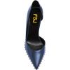 imageFSJ Women Graceful Pointed Toe Studded Rivets DOrsay Pumps Gold Chain High Heel Slip On Ladies Patry Prom Evening Dress Shoes Size 416 USDark Blue