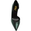 imageFSJ Women Graceful Pointed Toe Studded Rivets DOrsay Pumps Gold Chain High Heel Slip On Ladies Patry Prom Evening Dress Shoes Size 416 USDark Green