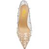 imageFSJ Women Sexy Pearls Transparent Pointed Toe Pumps High Heel with Pearls Slip On Formal Party Dress Wedding Shoes Size 415 USApricot
