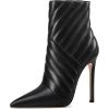 imageFSJ Women Fashion Ankle Boot Sexy Pointed Toe Stiletto High Heel Side Zipper Dressy Short Booties Size 415 USBlack