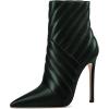 imageFSJ Women Fashion Ankle Boot Sexy Pointed Toe Stiletto High Heel Side Zipper Dressy Short Booties Size 415 USGreen