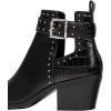 imageFSJ Women Almond Pointed Toe Ankle Boots Chelsea Cut Out Block Chunky Heels Booties with Buckle Ankle Strap Comfort Shoes Size 415 USBlack
