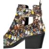 imageFSJ Women Almond Pointed Toe Ankle Boots Chelsea Cut Out Block Chunky Heels Booties with Buckle Ankle Strap Comfort Shoes Size 415 USButterfly