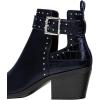 imageFSJ Women Almond Pointed Toe Ankle Boots Chelsea Cut Out Block Chunky Heels Booties with Buckle Ankle Strap Comfort Shoes Size 415 USNavy