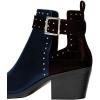 imageFSJ Women Almond Pointed Toe Ankle Boots Chelsea Cut Out Block Chunky Heels Booties with Buckle Ankle Strap Comfort Shoes Size 415 USNavybrown