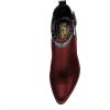 imageFSJ Women Almond Pointed Toe Ankle Boots Chelsea Cut Out Block Chunky Heels Booties with Buckle Ankle Strap Comfort Shoes Size 415 USWine Red