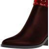 imageFSJ Women Almond Pointed Toe Ankle Boots Chelsea Cut Out Block Chunky Heels Booties with Buckle Ankle Strap Comfort Shoes Size 415 USWinered