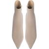 imageFSJ Women Fashion Chunky High Stacked Heels Booties Side Zipper Pointed Toe Ankle Boots Faux Suede Wide Winter Sexy Dress Evening Short Boots Shoes Size 415 USApricot