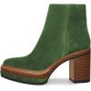 imageFSJ Women Fashion Platform Round Toe Suede Ankle Boots Block Chunky High Heel Side Zipper Winter Warm Walking Ladies Shoes Size 415 USGreen