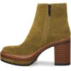 imageFSJ Women Fashion Platform Round Toe Suede Ankle Boots Block Chunky High Heel Side Zipper Winter Warm Walking Ladies Shoes Size 415 USOlive