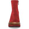 imageFSJ Women Fashion Platform Round Toe Suede Ankle Boots Block Chunky High Heel Side Zipper Winter Warm Walking Ladies Shoes Size 415 USRed