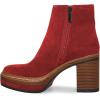 imageFSJ Women Fashion Platform Round Toe Suede Ankle Boots Block Chunky High Heel Side Zipper Winter Warm Walking Ladies Shoes Size 415 USRed
