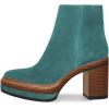 imageFSJ Women Fashion Platform Round Toe Suede Ankle Boots Block Chunky High Heel Side Zipper Winter Warm Walking Ladies Shoes Size 415 USTurquoise