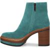 imageFSJ Women Fashion Platform Round Toe Suede Ankle Boots Block Chunky High Heel Side Zipper Winter Warm Walking Ladies Shoes Size 415 USTurquoise