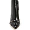 imageFSJ Women Glossy Mid Heel Ankle Boots Pointed Toe Bootie Chelsea Zipper Fall Fashion Winter Shoe Size 415 USBlack Crystal Heel