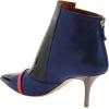 imageFSJ Women Glossy Mid Heel Ankle Boots Pointed Toe Bootie Chelsea Zipper Fall Fashion Winter Shoe Size 415 USBlue Black