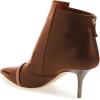 imageFSJ Women Glossy Mid Heel Ankle Boots Pointed Toe Bootie Chelsea Zipper Fall Fashion Winter Shoe Size 415 USBrown
