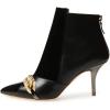 imageFSJ Women Glossy Mid Heel Ankle Boots Pointed Toe Bootie Chelsea Zipper Fall Fashion Winter Shoe Size 415 USCustomize