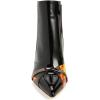 imageFSJ Women Glossy Mid Heel Ankle Boots Pointed Toe Bootie Chelsea Zipper Fall Fashion Winter Shoe Size 415 USFlame