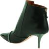imageFSJ Women Glossy Mid Heel Ankle Boots Pointed Toe Bootie Chelsea Zipper Fall Fashion Winter Shoe Size 415 USGreen