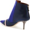 imageFSJ Women Glossy Mid Heel Ankle Boots Pointed Toe Bootie Chelsea Zipper Fall Fashion Winter Shoe Size 415 USPink Blue