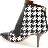 imageFSJ Women Glossy Mid Heel Ankle Boots Pointed Toe Bootie Chelsea Zipper Fall Fashion Winter Shoe Size 415 USPlaid