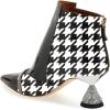 imageFSJ Women Glossy Mid Heel Ankle Boots Pointed Toe Bootie Chelsea Zipper Fall Fashion Winter Shoe Size 415 USPlaid Crystal Heel