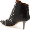 imageFSJ Women Glossy Mid Heel Ankle Boots Pointed Toe Bootie Chelsea Zipper Fall Fashion Winter Shoe Size 415 USPolka Dot