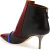 imageFSJ Women Glossy Mid Heel Ankle Boots Pointed Toe Bootie Chelsea Zipper Fall Fashion Winter Shoe Size 415 USRed Blue