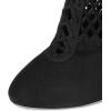 imageFSJ Women Gorgeous Cutout Ankle Boots High Heels Stiletto Lace up Bootie Round Toe Evening Party Shoes Size 415 USBlack