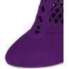 imageFSJ Women Gorgeous Cutout Ankle Boots High Heels Stiletto Lace up Bootie Round Toe Evening Party Shoes Size 415 USPurple