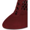 imageFSJ Women Gorgeous Cutout Ankle Boots High Heels Stiletto Lace up Bootie Round Toe Evening Party Shoes Size 415 USWine Red
