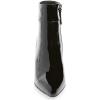imageFSJ Women Pointed Toe Block High Heel Ankle Boots Glossy Patent Leather Party Dress Booties Size 415 USBlack