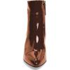 imageFSJ Women Pointed Toe Block High Heel Ankle Boots Glossy Patent Leather Party Dress Booties Size 415 USBrown