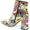 imageFSJ Women Pointed Toe Block High Heel Ankle Boots Glossy Patent Leather Party Dress Booties Size 415 USCartoon