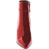 imageFSJ Women Pointed Toe Block High Heel Ankle Boots Glossy Patent Leather Party Dress Booties Size 415 USCrimson
