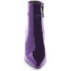 imageFSJ Women Pointed Toe Block High Heel Ankle Boots Glossy Patent Leather Party Dress Booties Size 415 USDark Orchid