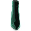 imageFSJ Women Pointed Toe Block High Heel Ankle Boots Glossy Patent Leather Party Dress Booties Size 415 USGreen