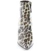 imageFSJ Women Pointed Toe Block High Heel Ankle Boots Glossy Patent Leather Party Dress Booties Size 415 USGrey Leopard