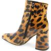 imageFSJ Women Pointed Toe Block High Heel Ankle Boots Glossy Patent Leather Party Dress Booties Size 415 USLeopard