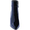 imageFSJ Women Pointed Toe Block High Heel Ankle Boots Glossy Patent Leather Party Dress Booties Size 415 USNavy Blue
