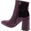 imageFSJ Women Pointed Toe Block High Heel Ankle Boots Glossy Patent Leather Party Dress Booties Size 415 USPlum