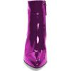 imageFSJ Women Pointed Toe Block High Heel Ankle Boots Glossy Patent Leather Party Dress Booties Size 415 USPurple