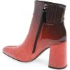 imageFSJ Women Pointed Toe Block High Heel Ankle Boots Glossy Patent Leather Party Dress Booties Size 415 USRed Black