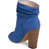imageFSJ Women Stylish Peep Toe Slouch Ankle Boots Chunky Stacked Heels Party Prom Nightclub Evening Dress Shoes Size 415 USBlue