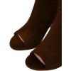 imageFSJ Women Stylish Peep Toe Slouch Ankle Boots Chunky Stacked Heels Party Prom Nightclub Evening Dress Shoes Size 415 USBrown Side Zipper